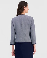 Le Suit Women's Zipper-Pocket Open Cardigan & Empire-Seamed Dress