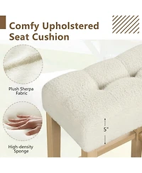 Gouun Upholstered Counter Height Bar Stools Set of