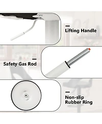 Gouun 25 in Bar Height Stools Set of 2 with Metal Legs
