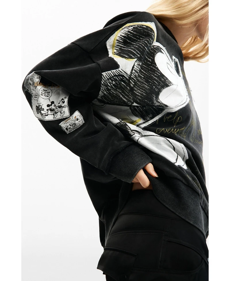 Desigual Women's Sweatshirt Mickey y Minnie Mouse