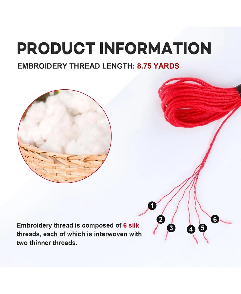 Gnuadz 250 colors Embroidery Thread Floss Friendship Bracelet String Cross Stitch Cotton Yarn Sewing Crochet Craft Supplies