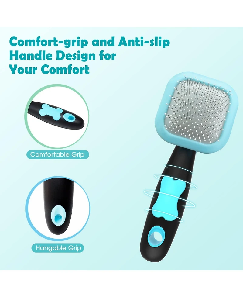 Aronkl Rotatable Slicker Brush for Dogs Cats Deshedding Grooming Massage