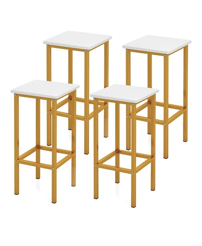 Gouun Counter Height Bar Stools Set of 4 with Wood Frame