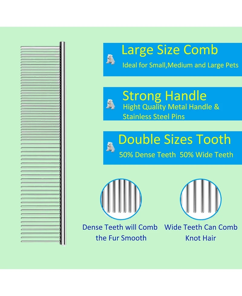Aronkl Dog Slicker Brush Extra Long Pins Grooming Shedding Tangles Loose Hair for Medium Long Hair Dogs Cats