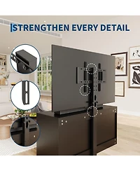 gaomon 6 Drawer Tv Stand Dresser for 32-80 Inch TVs, Wood Entertainment Center with Adjustable Mount.