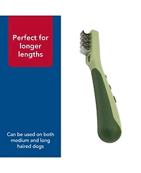 Aronkl Dematting Comb for Dogs Detangles Mats Smooths Coarse Long Medium Hair Comfort Grip Stainless Steel