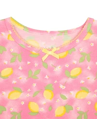 Max & Olivia Toddler Girls' 12M-5T Round Neck Top and Printed Pants, 3-Piece Set