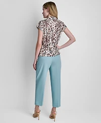 Dkny Women's Cap-Sleeve Printed Top