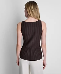 Dkny Women's Peplum Crew Neck Sweater