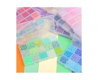 Gnuadz 15 colors Glass Seed Tube Beads Bugle Diy Craft Beading Kit Gold