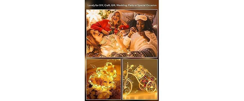 Gnuadz 12 Pack Led Fairy Lights Battery Operated Waterproof Wire String for Diy Wedding Party Decorations