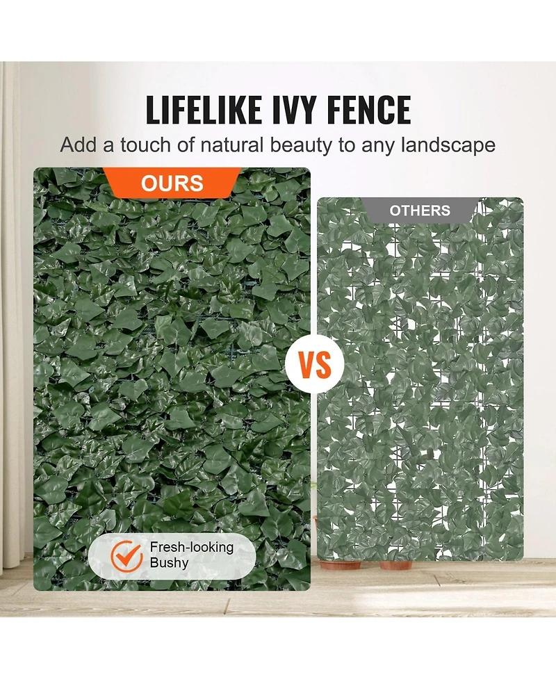 Sugift Ivy Privacy Fence, 39 x 198 Wall, Faux Hedges for Garden Use