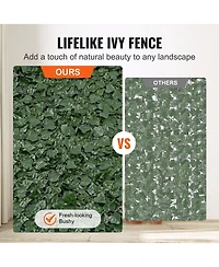 Sugift Ivy Privacy Fence, 39 x 198 Wall, Faux Hedges for Garden Use