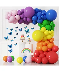 Gnuadz 24pcs 3D Butterfly Wall Decor Double Layer Decal Party Decoration