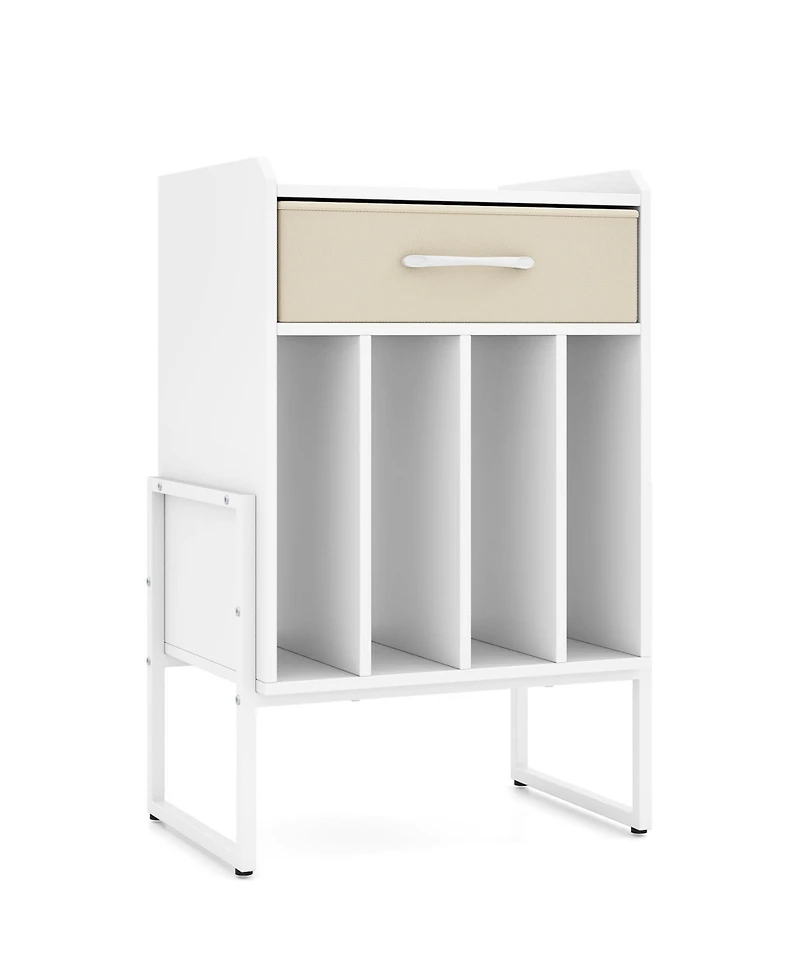 Sugift Record Player Stand with Drawer and Vinyl Record Storage