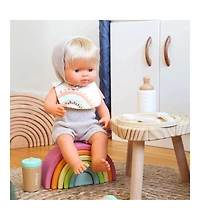 Miniland baby Doll 15'' Native American Boy (Polybag) - Made in Spain, Anatomically Correct, Quality, Inclusion, Vanilla scented