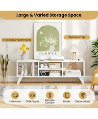 Gouun 48 in Modern Tv Console with 4 Open Storage Compartments