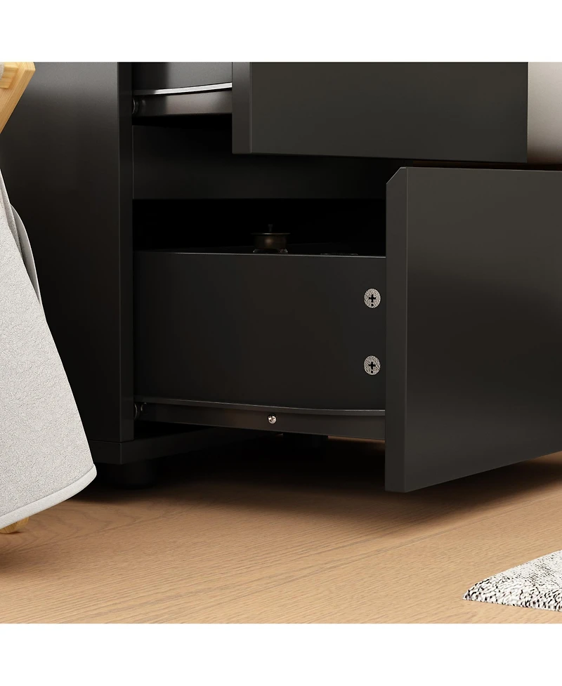 Famapy 2-Drawer Nightstand, Bedside Table,Bedroom Dresser Chest