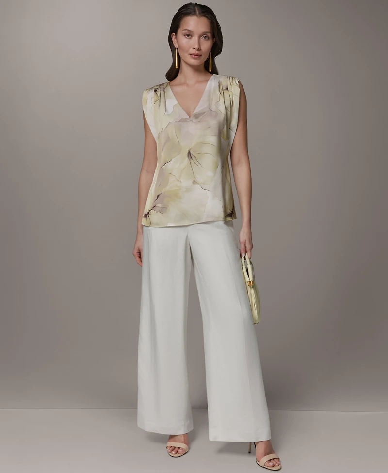 Donna Karan New York Petite Sleeveless V-Neck Top