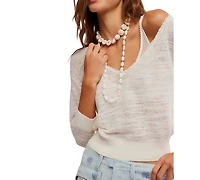 Free People Women's Soft Focus Fine Gauge Pull-On Top