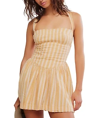 Free People Women's Laurel Plaid Cotton Mini Dress