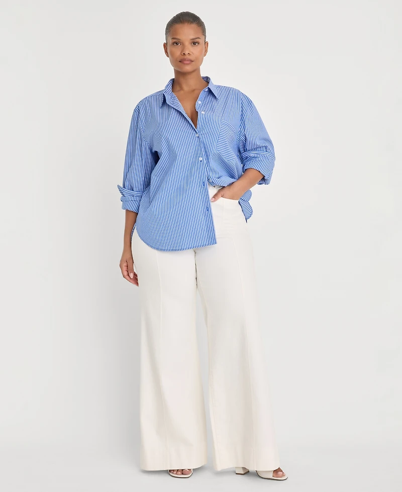 Good American Women's High-Rise Wide-Leg Jeans