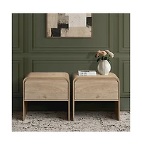 New Classic Furniture Mara 2-Piece Wood End Table/Bedside Table