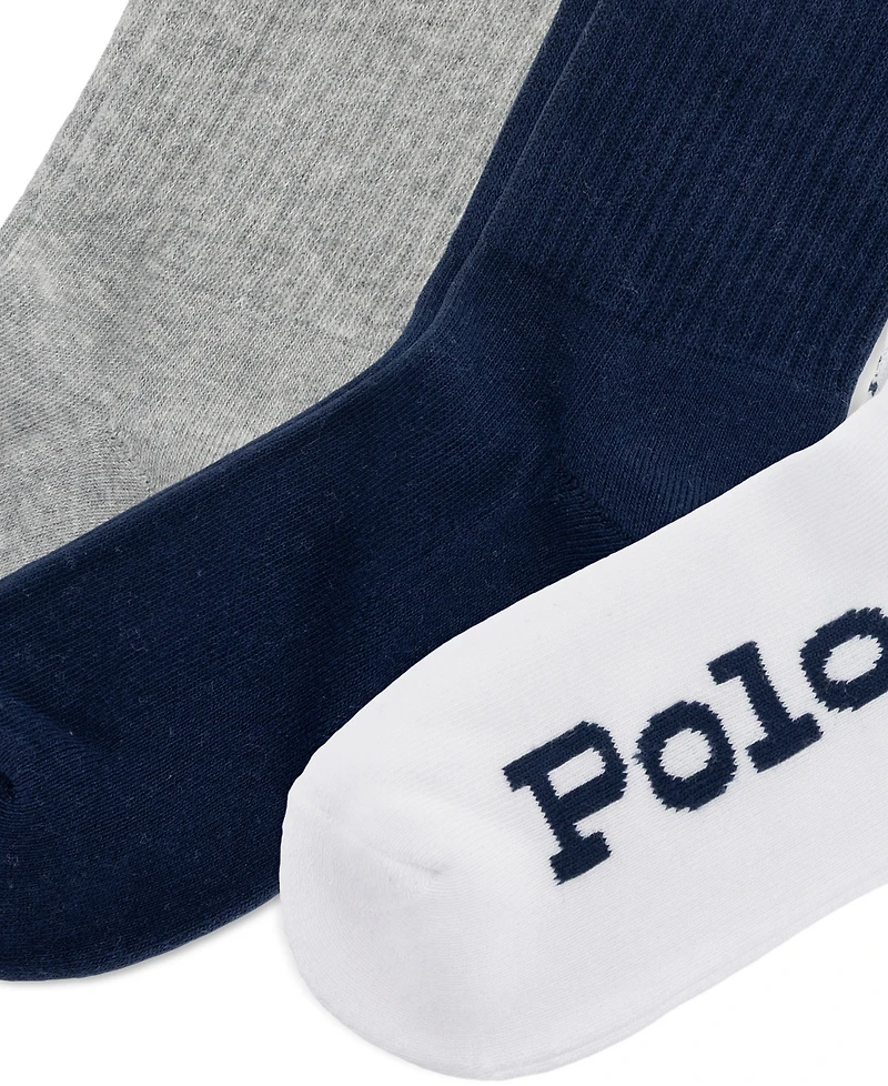 Polo Ralph Lauren Women's Logo Detail Crew Socks, 3-Pack