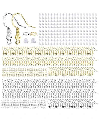 Gnuadz 600pcs Earring Hooks Making Supplies Kit Jump Rings Backs
