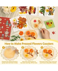 Gnuadz 100+ Real Dried Pressed Flowers Leaves Florals Tweezer Candle Scrapbooking Thanksgiving Gift
