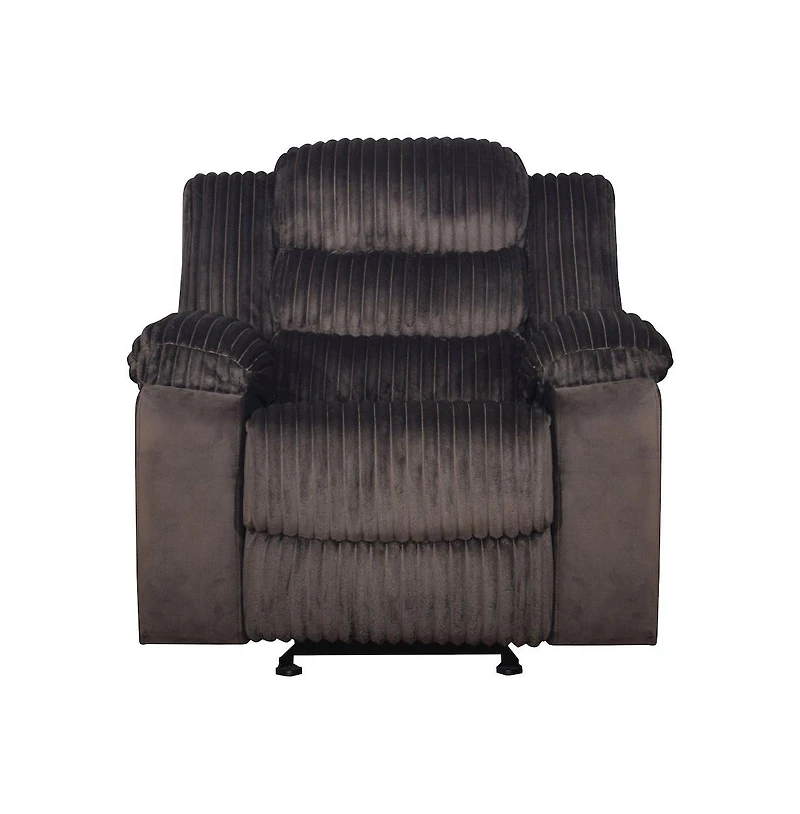 New Classic Furniture Willow Wood and Fabric Glider Recliner