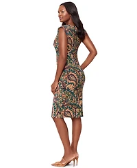 Body by Miraclesuit Women's Printed V-Neck Dress