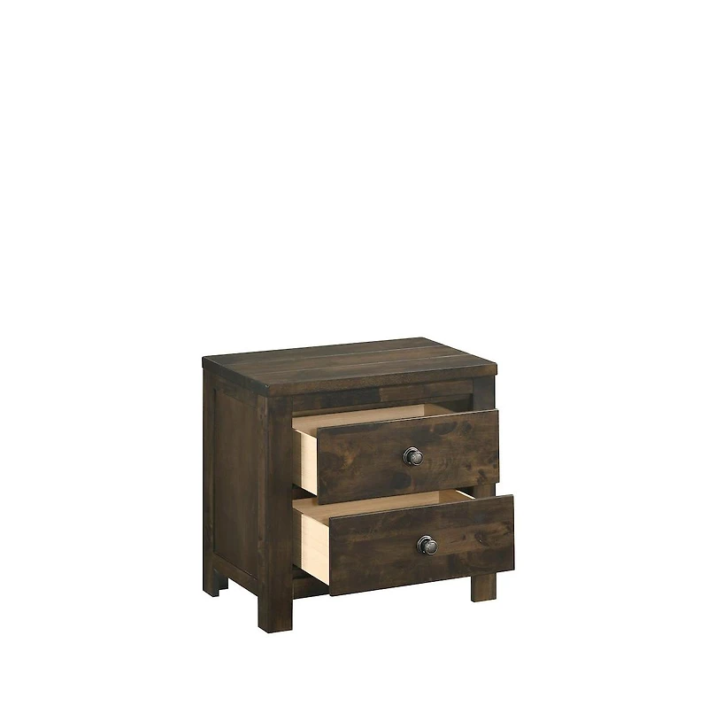 New Classic Furniture Furniture Ridge Solid Wood Bedroom Nightstand in Rustic