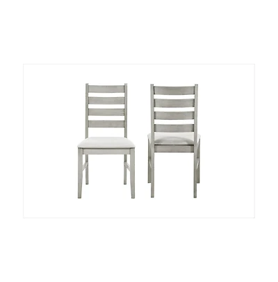 New Classic Furniture Pascal Wood Dining Chair in Driftwood (Set of 2)