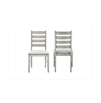 New Classic Furniture Pascal Wood Dining Chair in Driftwood (Set of 2)