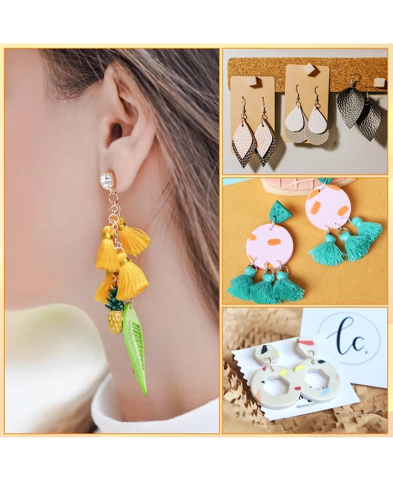 Gnuadz 2000Pcs Earring Making Kit Hooks Findings Posts Backs Pins Jump Rings