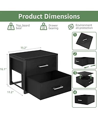 Yigii Stackable Storage Drawers Closet Organizers Fabric 2 Drawer Dresser Bedroom Packs Modern