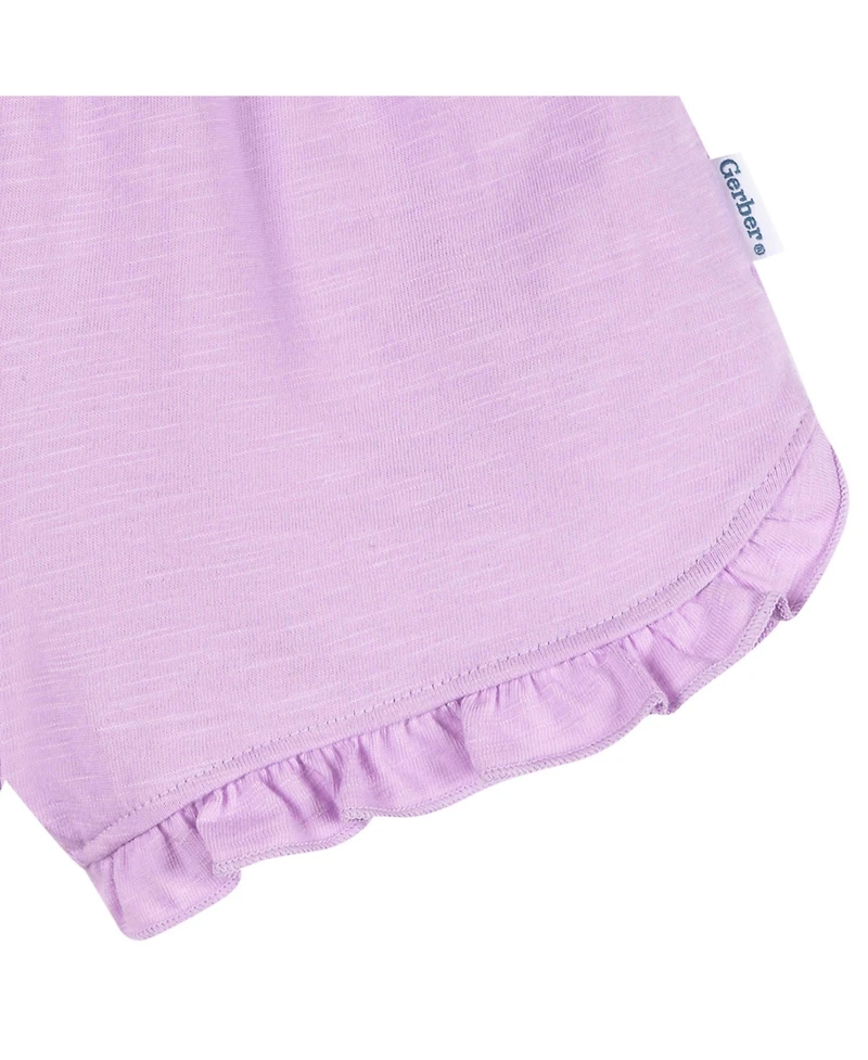 Gerber Baby Girls 2-Piece Pocket Tee and Shorts Set