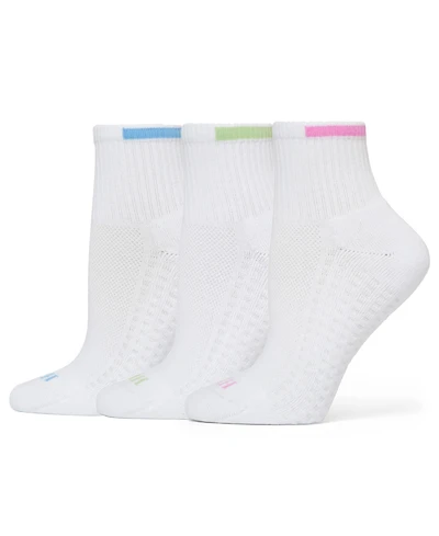 Hue Women's Air Cushion Mini Crew 3 Pack Socks