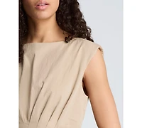 Kenneth Cole Women's Sleeveless Boat Neck Midi Dress