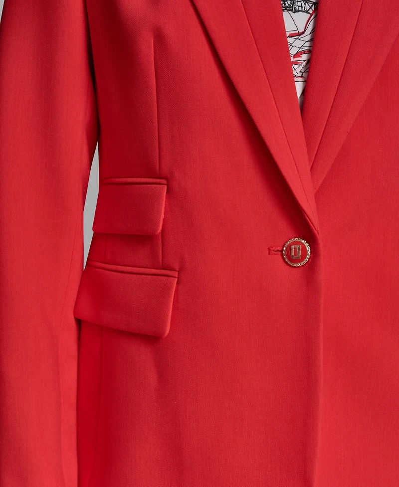 Karl Lagerfeld Paris Women's Notch Lapel Woven Jacket