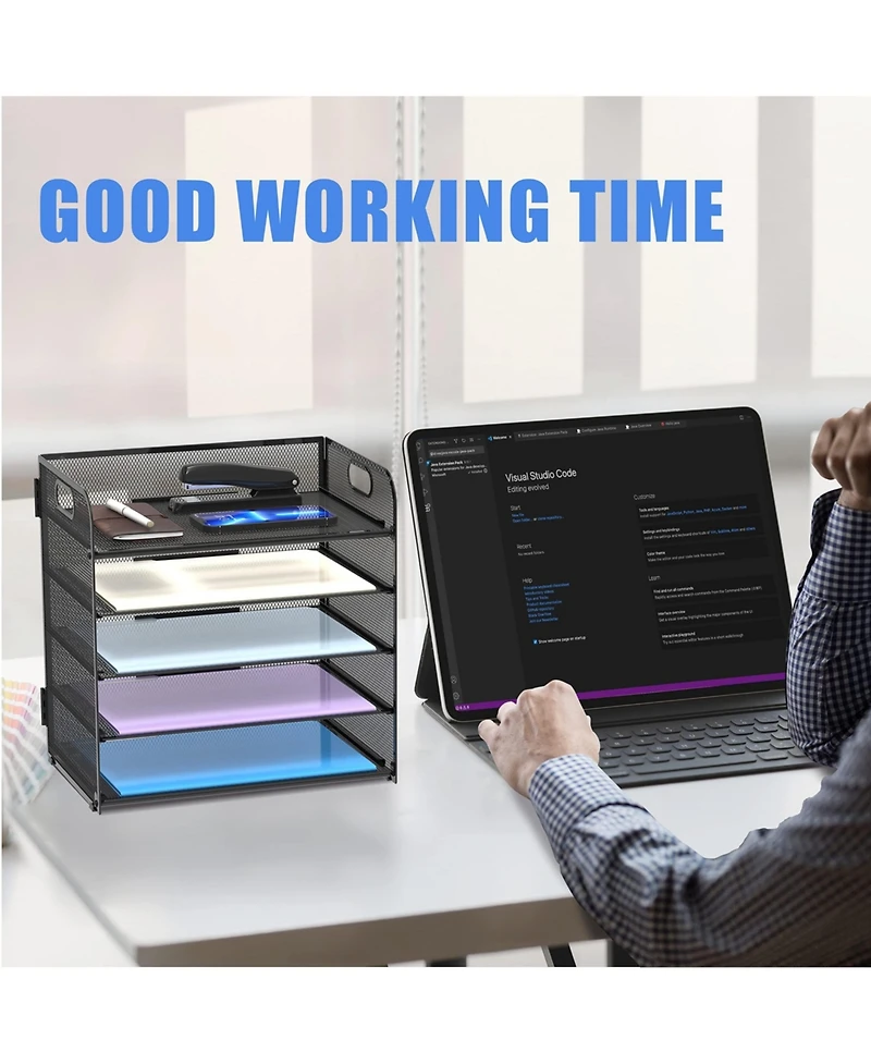 Gnuadz 5-Tier Mesh Letter Tray Desk Organizer