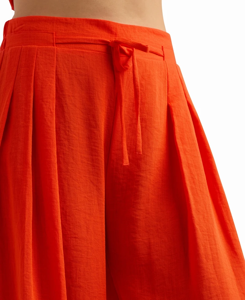 Bcx Women's Gauze Wide-Leg Pants