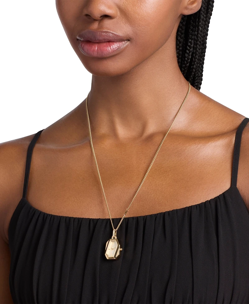 Michael Kors Women's Suri Quartz Two-Hand Gold Stainless Steel Pendant Watch 24mm