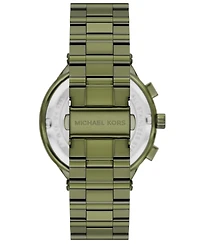 Michael Kors Men's Billie Quartz Chronograph Green Stainless Steel Watch 44mm