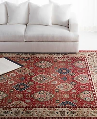 Lauren Ralph Lauren Ariel LRL1255C Red and Beige 8' X 10' Area Rug
