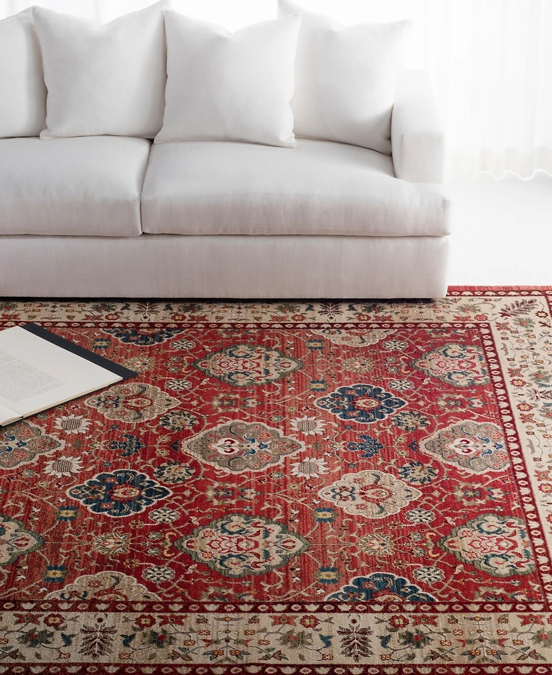 Lauren Ralph Lauren Ariel LRL1255C Red and Beige 9' X 12' Area Rug