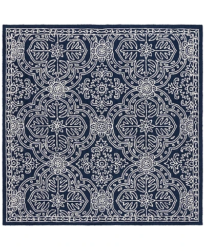 Lauren Ralph Lauren Etienne LRL6603N Navy and Ivory 5' X 5' Square Area Rug