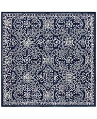 Lauren Ralph Lauren Etienne LRL6603N Navy and Ivory 5' X 5' Square Area Rug