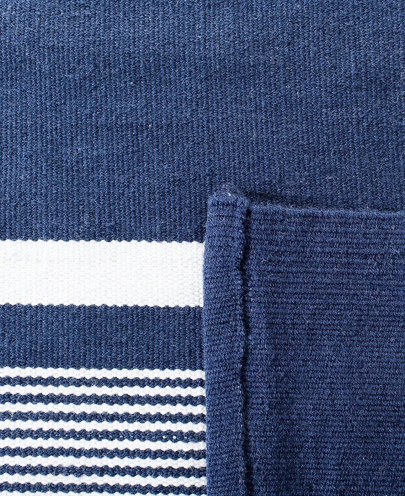 Lauren Ralph Lauren Hanover Stripe LRL2461A Navy 4' X 6' Outdoor Area Rug